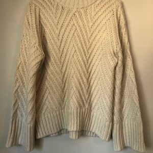 A New Day bell sleeve oversized sweater—Cream